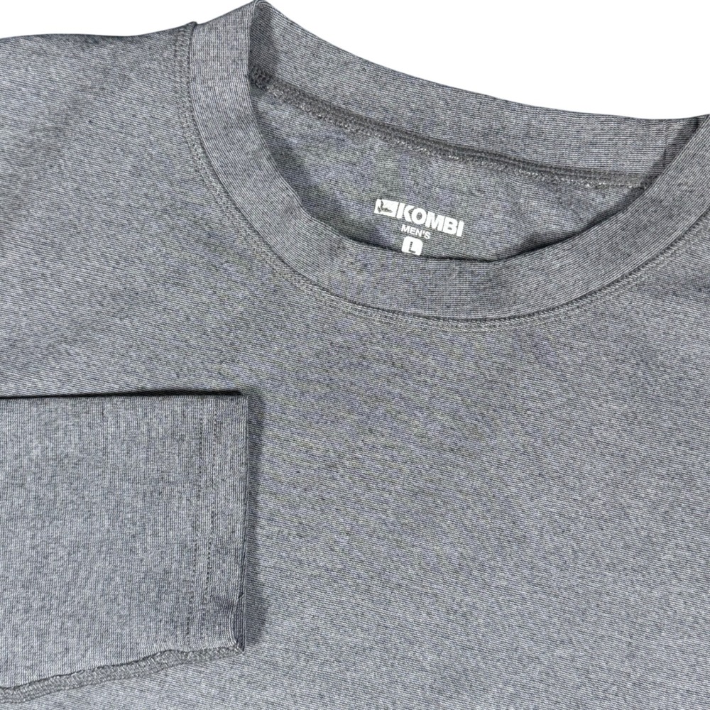 Kombi Performance‎ Base Layer Shirt Wool Blend Large Gray Cold Weather Stretch